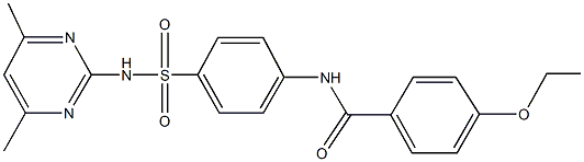 N-(4-{[(4,6-dimethyl-2-pyrimidinyl)amino]sulfonyl}phenyl)-4-ethoxybenzamide Struktur