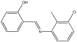 2-{[(3-chloro-2-methylphenyl)imino]methyl}phenol Struktur