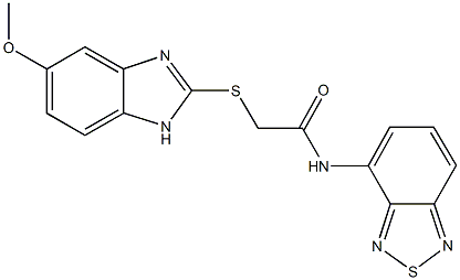 N-(2,1,3-benzothiadiazol-4-yl)-2-[(5-methoxy-1H-benzimidazol-2-yl)sulfanyl]acetamide Struktur