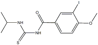 N-(3-iodo-4-methoxybenzoyl)-N'-isopropylthiourea Struktur