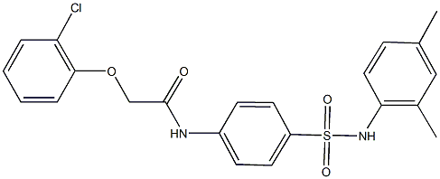 2-(2-chlorophenoxy)-N-{4-[(2,4-dimethylanilino)sulfonyl]phenyl}acetamide Struktur