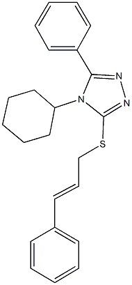 cinnamyl 4-cyclohexyl-5-phenyl-4H-1,2,4-triazol-3-yl sulfide Struktur