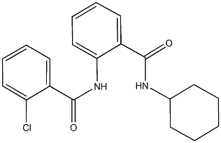 2-[(2-chlorobenzoyl)amino]-N-cyclohexylbenzamide Struktur