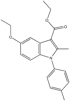 ethyl 5-ethoxy-2-methyl-1-(4-methylphenyl)-1H-indole-3-carboxylate Struktur