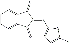 2-[(5-iodo-2-furyl)methylene]-1H-indene-1,3(2H)-dione Struktur