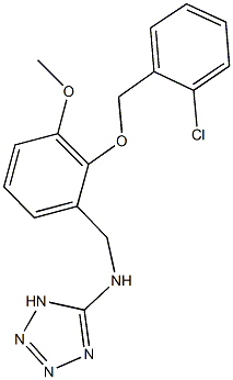 N-{2-[(2-chlorobenzyl)oxy]-3-methoxybenzyl}-N-(1H-tetraazol-5-yl)amine Struktur