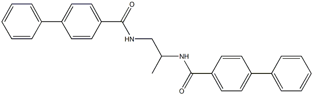 N-{2-[([1,1'-biphenyl]-4-ylcarbonyl)amino]-1-methylethyl}[1,1'-biphenyl]-4-carboxamide Struktur