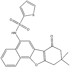 N-(9,9-dimethyl-7-oxo-7,8,9,10-tetrahydronaphtho[1,2-b][1]benzofuran-5-yl)-2-thiophenesulfonamide Struktur