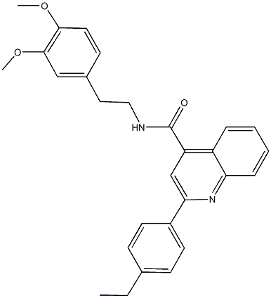 N-[2-(3,4-dimethoxyphenyl)ethyl]-2-(4-ethylphenyl)-4-quinolinecarboxamide Struktur