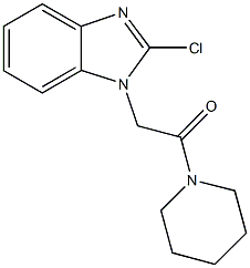 2-chloro-1-[2-oxo-2-(1-piperidinyl)ethyl]-1H-benzimidazole Struktur