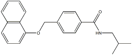 N-isobutyl-4-[(1-naphthyloxy)methyl]benzamide Struktur