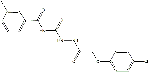 N-({2-[(4-chlorophenoxy)acetyl]hydrazino}carbothioyl)-3-methylbenzamide Struktur