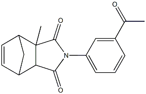 4-(3-acetylphenyl)-2-methyl-4-azatricyclo[5.2.1.0~2,6~]dec-8-ene-3,5-dione Struktur