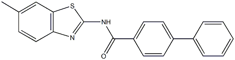 N-(6-methyl-1,3-benzothiazol-2-yl)[1,1'-biphenyl]-4-carboxamide Struktur