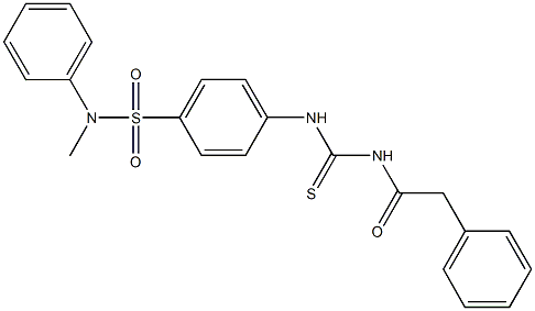 N-methyl-N-phenyl-4-({[(phenylacetyl)amino]carbothioyl}amino)benzenesulfonamide Struktur