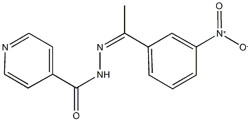 N'-(1-{3-nitrophenyl}ethylidene)isonicotinohydrazide Struktur