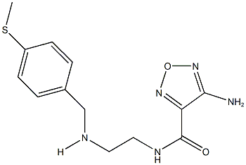 4-amino-N-(2-{[4-(methylsulfanyl)benzyl]amino}ethyl)-1,2,5-oxadiazole-3-carboxamide Struktur