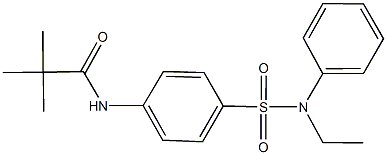 N-{4-[(ethylanilino)sulfonyl]phenyl}-2,2-dimethylpropanamide Struktur