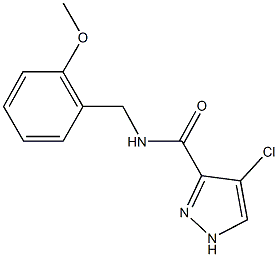 4-chloro-N-(2-methoxybenzyl)-1H-pyrazole-3-carboxamide Struktur