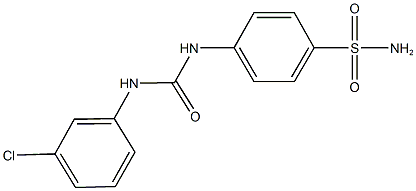 4-{[(3-chloroanilino)carbonyl]amino}benzenesulfonamide Struktur