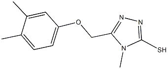 5-[(3,4-dimethylphenoxy)methyl]-4-methyl-4H-1,2,4-triazol-3-yl hydrosulfide Struktur