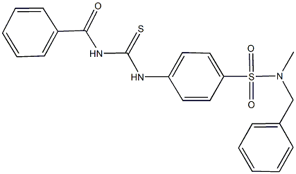 4-{[(benzoylamino)carbothioyl]amino}-N-benzyl-N-methylbenzenesulfonamide Struktur