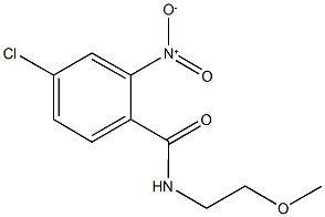 4-chloro-2-nitro-N-(2-methoxyethyl)benzamide Struktur