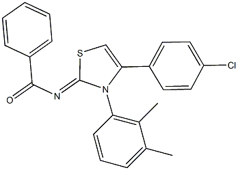 N-(4-(4-chlorophenyl)-3-(2,3-dimethylphenyl)-1,3-thiazol-2(3H)-ylidene)benzamide Struktur