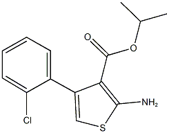 isopropyl 2-amino-4-(2-chlorophenyl)-3-thiophenecarboxylate Struktur