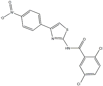 2,5-dichloro-N-(4-{4-nitrophenyl}-1,3-thiazol-2-yl)benzamide Struktur