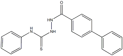 2-([1,1'-biphenyl]-4-ylcarbonyl)-N-phenylhydrazinecarbothioamide Struktur