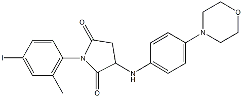 1-(4-iodo-2-methylphenyl)-3-[4-(4-morpholinyl)anilino]-2,5-pyrrolidinedione Struktur