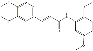 N-(2,5-dimethoxyphenyl)-3-(3,4-dimethoxyphenyl)acrylamide Struktur