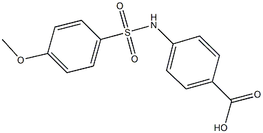 4-{[(4-methoxyphenyl)sulfonyl]amino}benzoic acid Struktur