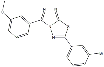 3-[6-(3-bromophenyl)[1,2,4]triazolo[3,4-b][1,3,4]thiadiazol-3-yl]phenyl methyl ether Struktur