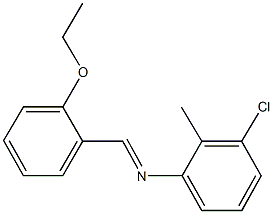 3-chloro-N-(2-ethoxybenzylidene)-2-methylaniline Struktur