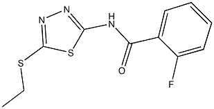 N-[5-(ethylsulfanyl)-1,3,4-thiadiazol-2-yl]-2-fluorobenzamide Struktur