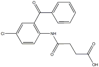 4-(2-benzoyl-4-chloroanilino)-4-oxobutanoic acid Struktur