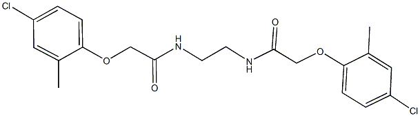 2-(4-chloro-2-methylphenoxy)-N-(2-{[(4-chloro-2-methylphenoxy)acetyl]amino}ethyl)acetamide Struktur