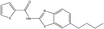 N-(6-butyl-1,3-benzothiazol-2-yl)-2-thiophenecarboxamide Struktur