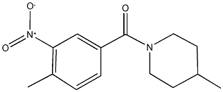 1-{3-nitro-4-methylbenzoyl}-4-methylpiperidine Struktur