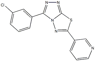 3-(3-chlorophenyl)-6-(3-pyridinyl)[1,2,4]triazolo[3,4-b][1,3,4]thiadiazole Struktur