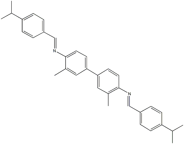 N-(4-isopropylbenzylidene)-N-{4'-[(4-isopropylbenzylidene)amino]-3,3'-dimethyl[1,1'-biphenyl]-4-yl}amine Struktur