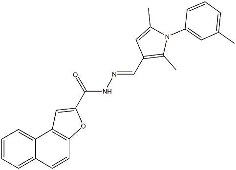 N'-{[2,5-dimethyl-1-(3-methylphenyl)-1H-pyrrol-3-yl]methylene}naphtho[2,1-b]furan-2-carbohydrazide Struktur