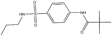 2,2-dimethyl-N-{4-[(propylamino)sulfonyl]phenyl}propanamide Struktur