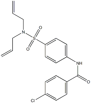 4-chloro-N-{4-[(diallylamino)sulfonyl]phenyl}benzamide Struktur