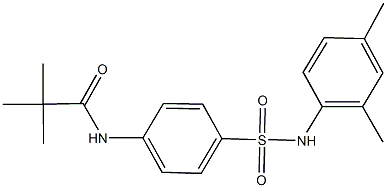 N-{4-[(2,4-dimethylanilino)sulfonyl]phenyl}-2,2-dimethylpropanamide Struktur