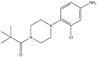 3-chloro-4-[4-(2,2-dimethylpropanoyl)-1-piperazinyl]phenylamine Struktur