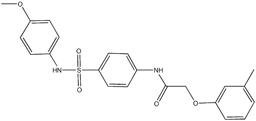 N-{4-[(4-methoxyanilino)sulfonyl]phenyl}-2-(3-methylphenoxy)acetamide Struktur