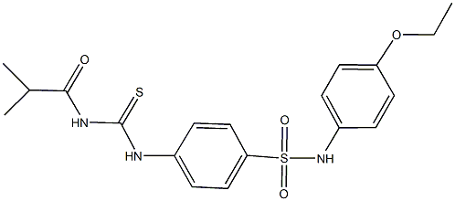 N-(4-ethoxyphenyl)-4-{[(isobutyrylamino)carbothioyl]amino}benzenesulfonamide Struktur